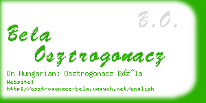 bela osztrogonacz business card